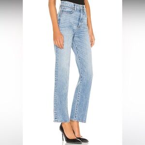 SLVRLAKE London High Rise Straight Jeans in Heartache